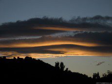 A sky with clouds in fire