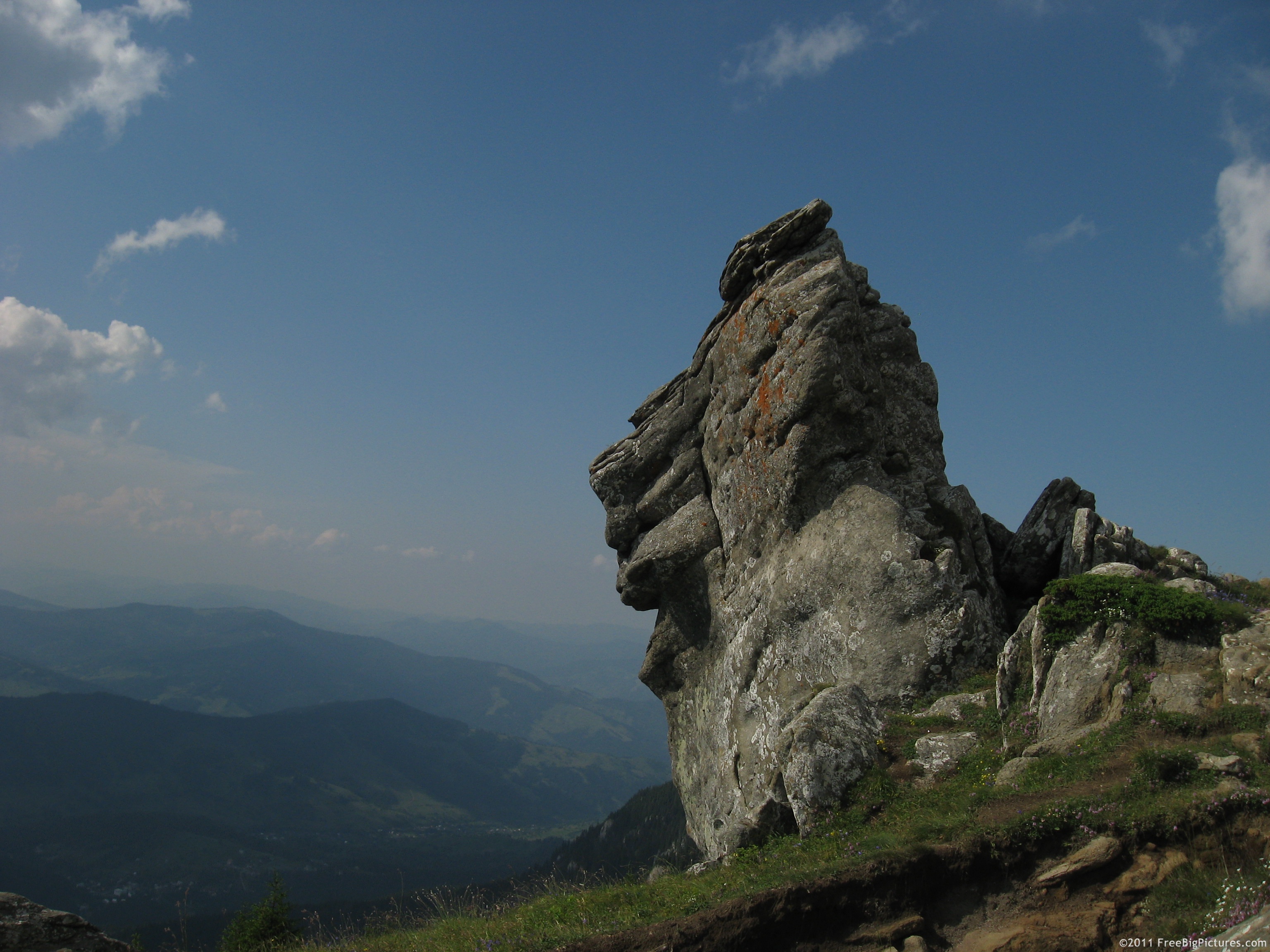 The rock Piatra Lacrimata in Ceahlau - Romania