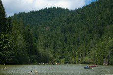 Red Lake formed naturally in the Mountains Hasmasu Mare
