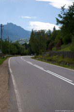 Rest on a roadside before Durau, a place from where Ceahlau mountain can be climbed