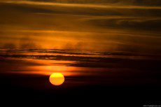 Glow of the sunset after a long summer day